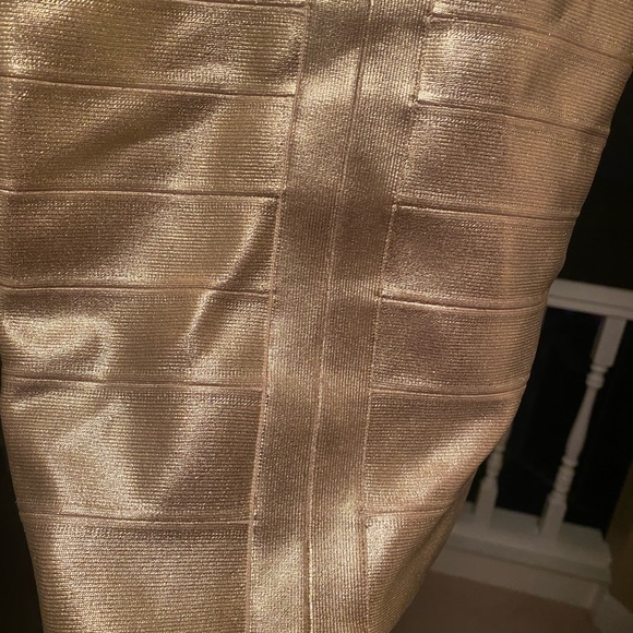 Gold Bandage Dress - Picture 8 of 8